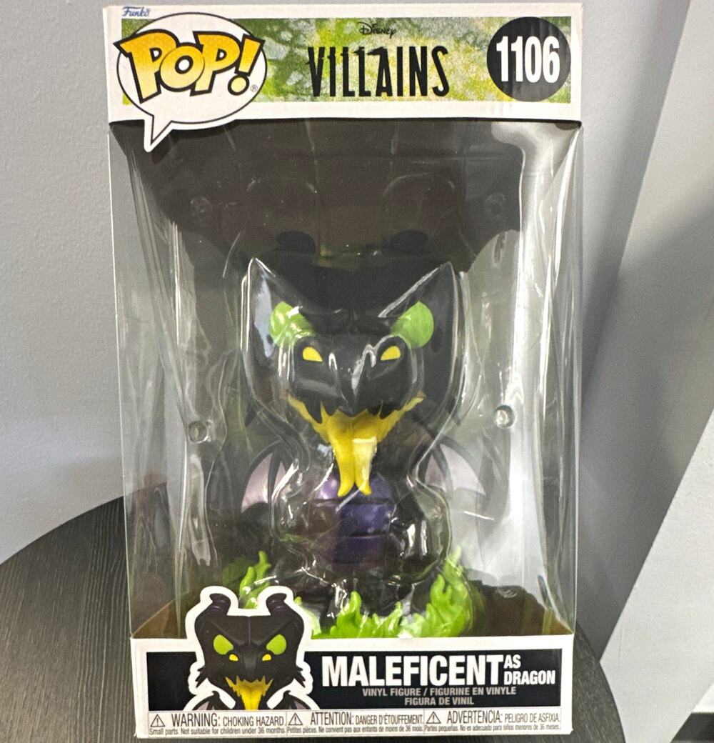 Funko Pop Disney Villains Maleficent Dragon #1106 10” Jumbo Sleeping Beauty